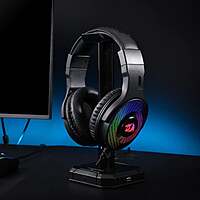 REDRAGON Over-Ear PANDORA USB (Power Only)|Aux (Mic & Headset) RGB Gaming Headset – Black