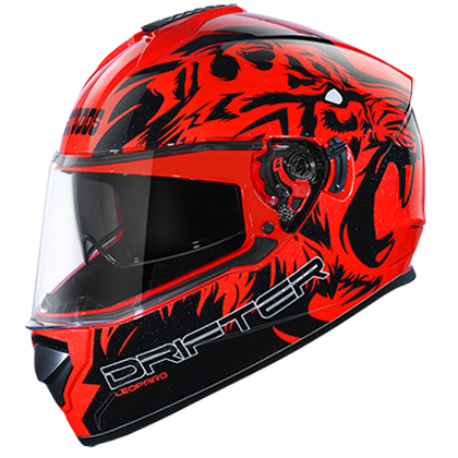 STUDDS DRIFTER D2 RED N9 BLACK D/V (XL) WITH SPOILER