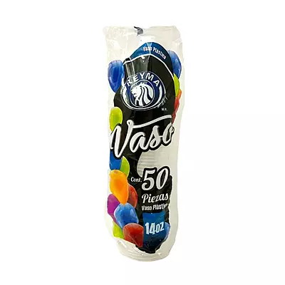 REYMA VASO PLASTICO 14 OZ 50 PZAS