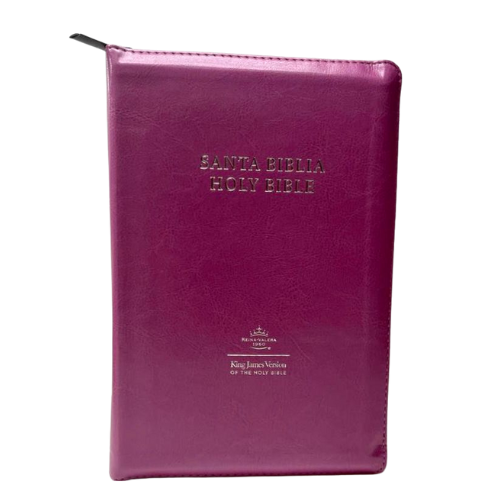Biblia Bilingue / Rosa / Manual / Letra Pequeña / Imitación Piel / With Index and Zipper / RVR 1960 Biblia Bilingue / Rosa / Manual / Letra Pequeña / Imitación Piel / With Index and Zipper / RVR 1960