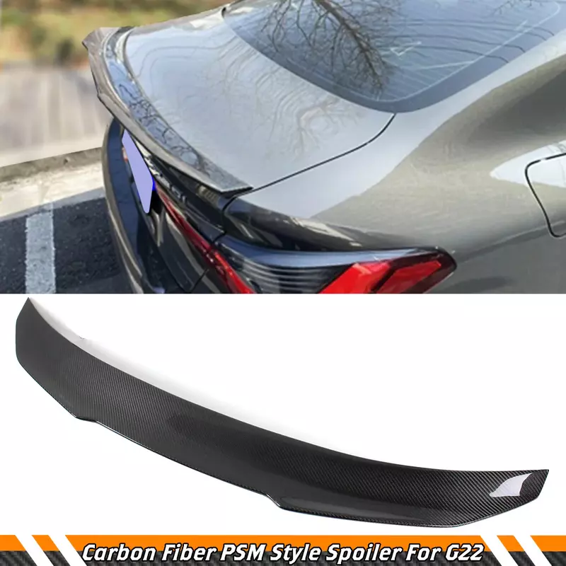BMW G22 G82 Carbon Fiber PSM Style Trunk Spoiler (2021–2023)