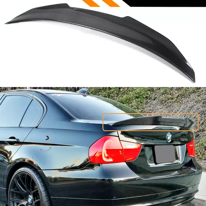 Carbon Fiber Spoiler for BMW E90 3 Series Sedan (2006–2011) Carbon Fiber Spoiler for BMW E90 3 Series Sedan (2006–2011)