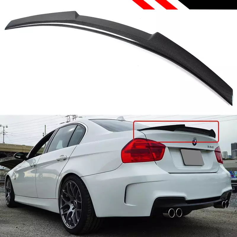 Carbon Fiber Trunk Spoiler for BMW E90 3 Series Sedan (2006–2011) Carbon Fiber Trunk Spoiler for BMW E90 3 Series Sedan (2006–2011)