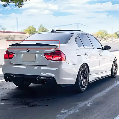 Carbon Fiber Trunk Spoiler for BMW E90 3 Series Sedan (2006–2011) Carbon Fiber Trunk Spoiler for BMW E90 3 Series Sedan (2006–2011)