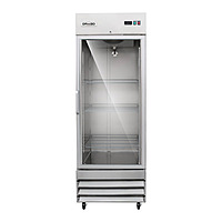 Refrigerador acero inoxidable 1 puerta de cristal