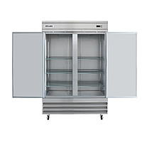 Refrigerador acero inoxidable 2 puertas sólidas