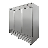 Refrigerador en inoxidable 3 puerta sólidas