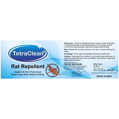 TetraClean Rat Repellant | Organic and Non - Poisonous Rat Repellant Powder | Rodent Control | Mouse Repellant | Rat's Drive Away Powder Without Killing (500 g) TetraClean Rat Repellant | Organic and Non - Poisonous Rat Repellant Powder | Rodent Control | Mouse Repellant | Rat's Drive Away Powder Without Killing (500 g)