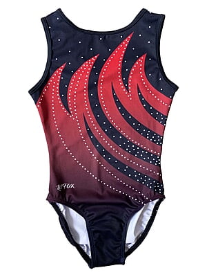 RED AND BLACK OMBRE FLAMES