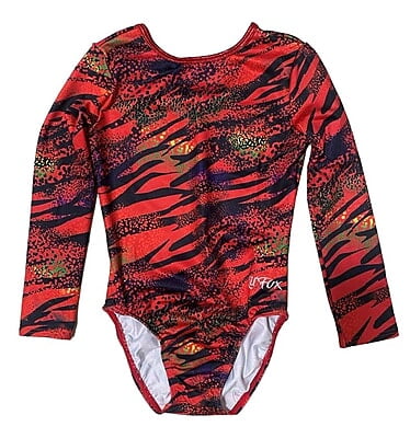 RED JUNGLE LYCRA PRINT LONG SLEEVE