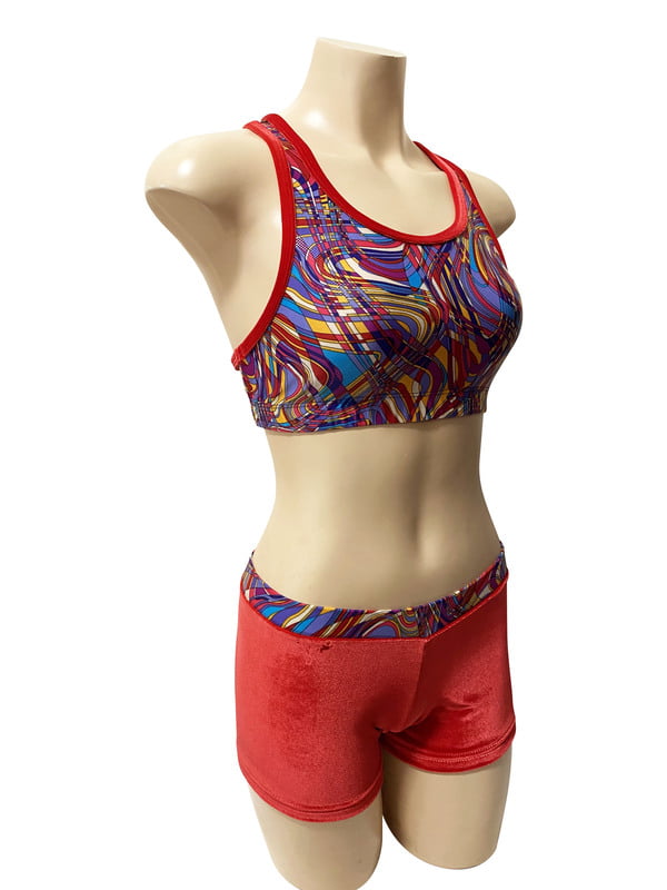 RED VELVET RAINBOW ABSTRACT CROP SET RED VELVET RAINBOW ABSTRACT CROP SET