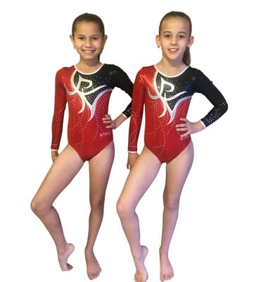 RED AND BLACK HEARTS MYSTIQUE LONG SLEEVE