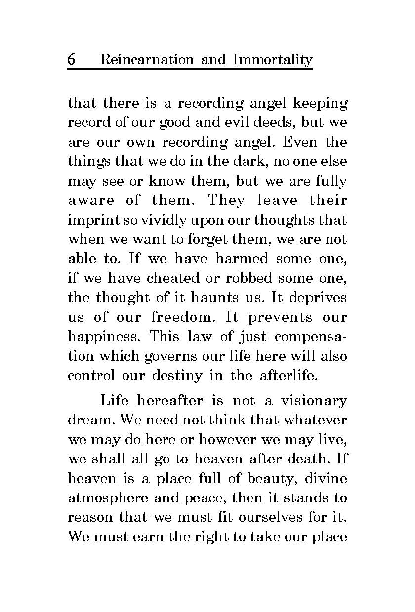 Reincarnation and Immortality Reincarnation and Immortality