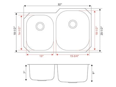 Double Offset Bowl, Big Right - 16g V Series Double Offset Bowl, Big Right - 16g V Series