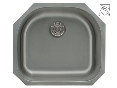 Single Bar Bowl, D-Shaped - 18g V Series Single Bar Bowl, D-Shaped - 18g V Series
