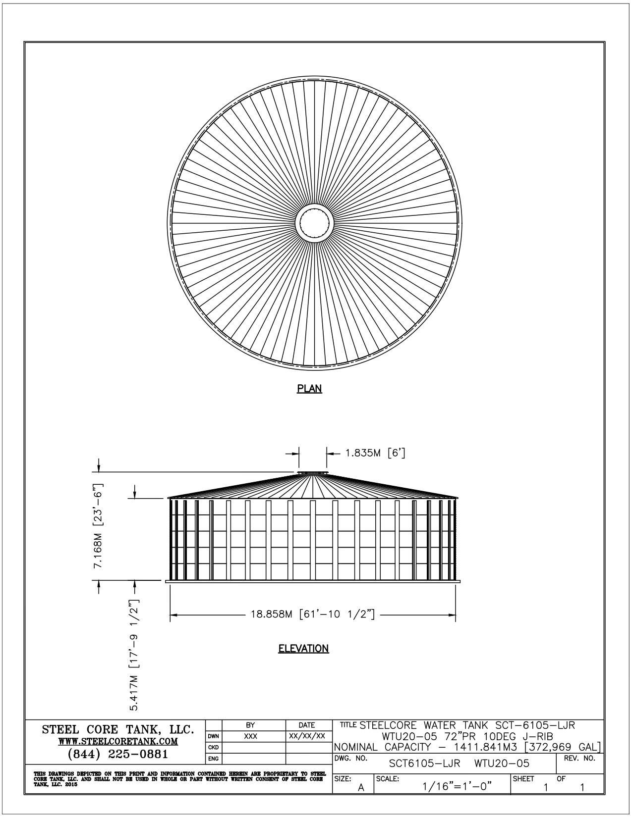 SteelCore SCT‑6107‑496K Gallon Water Storage Tank SteelCore SCT‑6107‑496K Gallon Water Storage Tank