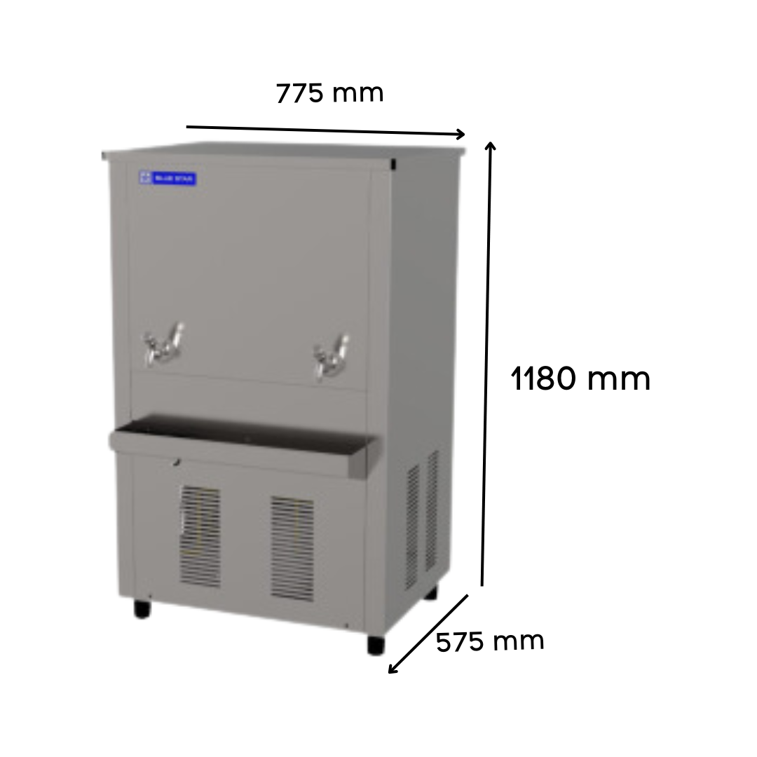 Dimension of Blue star SDLX 80120C stainless steel water cooler Dimension of Blue star SDLX 80120C stainless steel water cooler