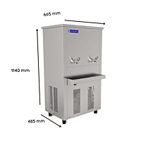 Dimension of Blue star SDLX 6080B Water Cooler with 80 litre storage capacity