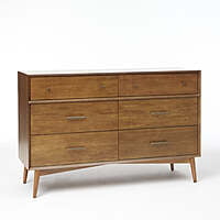 Marc Mid Century Six Drawer Chest Of Drawer Marc Mid Century Six Drawer Chest Of Drawer