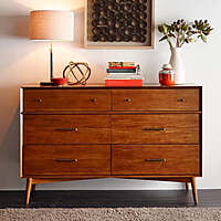 Marc Mid Century Six Drawer Chest Of Drawer Marc Mid Century Six Drawer Chest Of Drawer