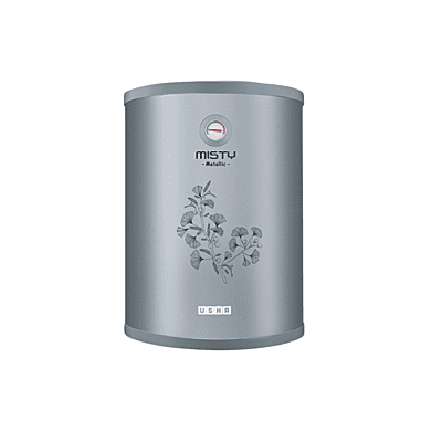 Usha 50 liter Misty water heater in a stylish twinkling grey finish.
