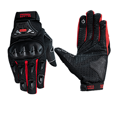 STUDDS GLOVES SMG-6 RED (S) WITH TOUCH