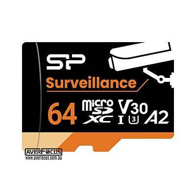Silicon Power 64GB Surveillance microSDXC(A2) Card