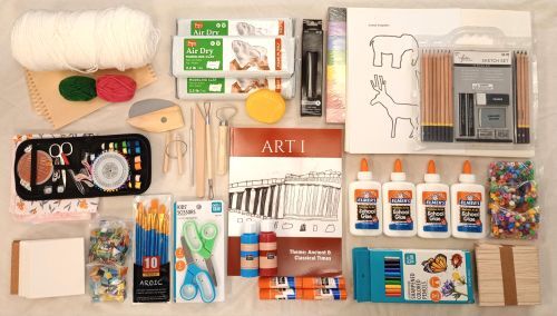 Schola Rosa K-6 - ART Textbook and Supplies Kit (up to 4 students) - Cycle 1
