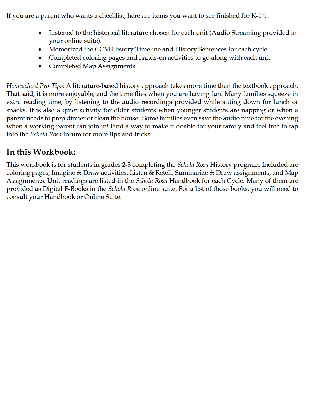 History 2-3: Ancient & Classical Times - Schola Rosa Cycle 1