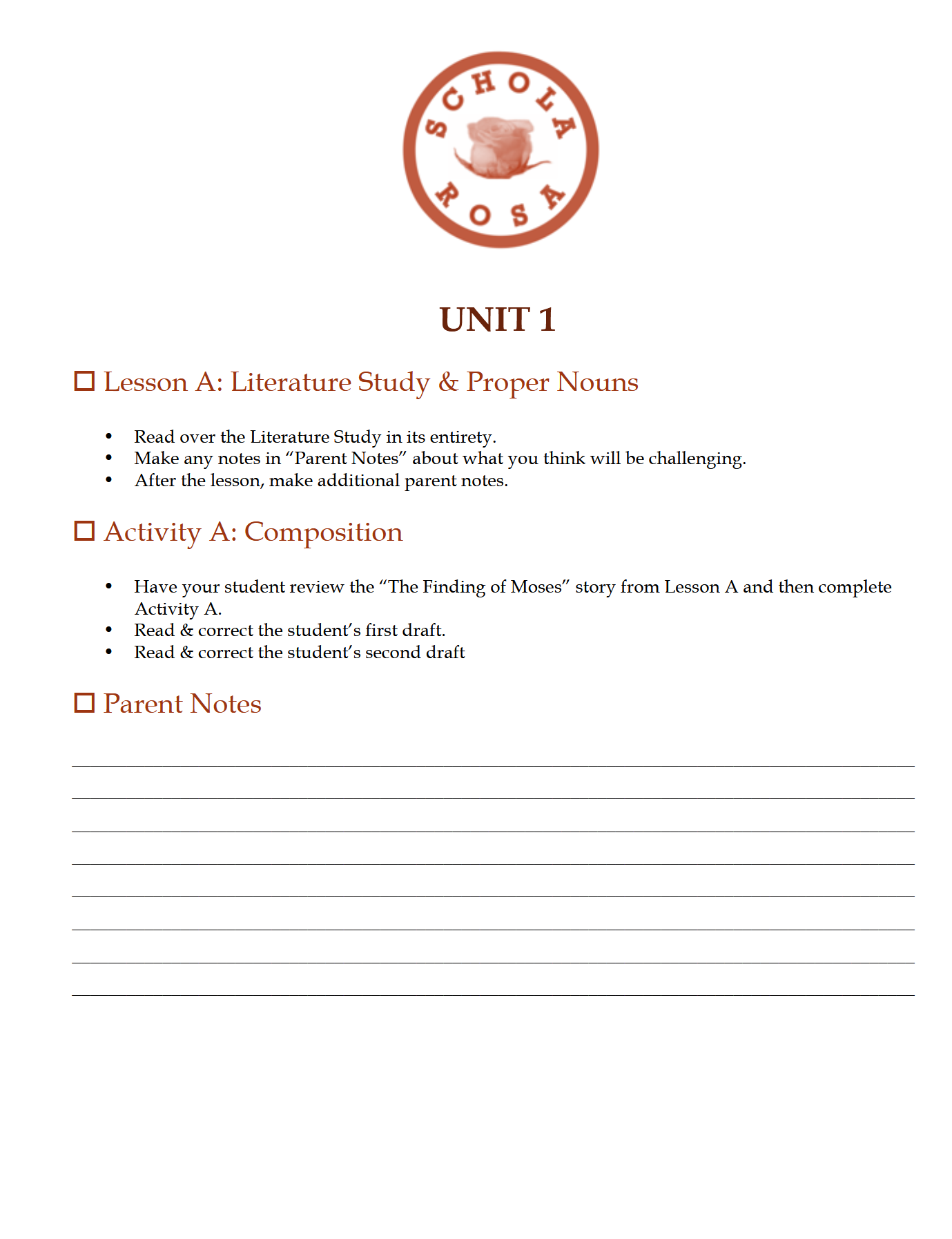Language Arts 4-6: Schola Rosa Cycle 1 Language Arts 4-6: Schola Rosa Cycle 1
