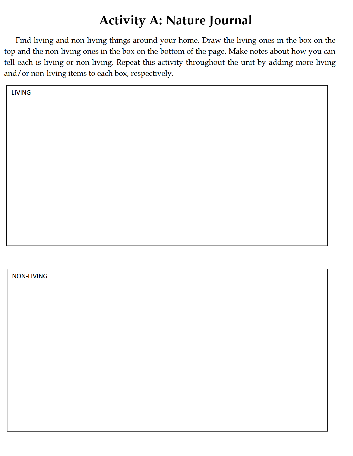 Science 2-3: Plant and Animal Life: Schola Rosa Cycle 1
