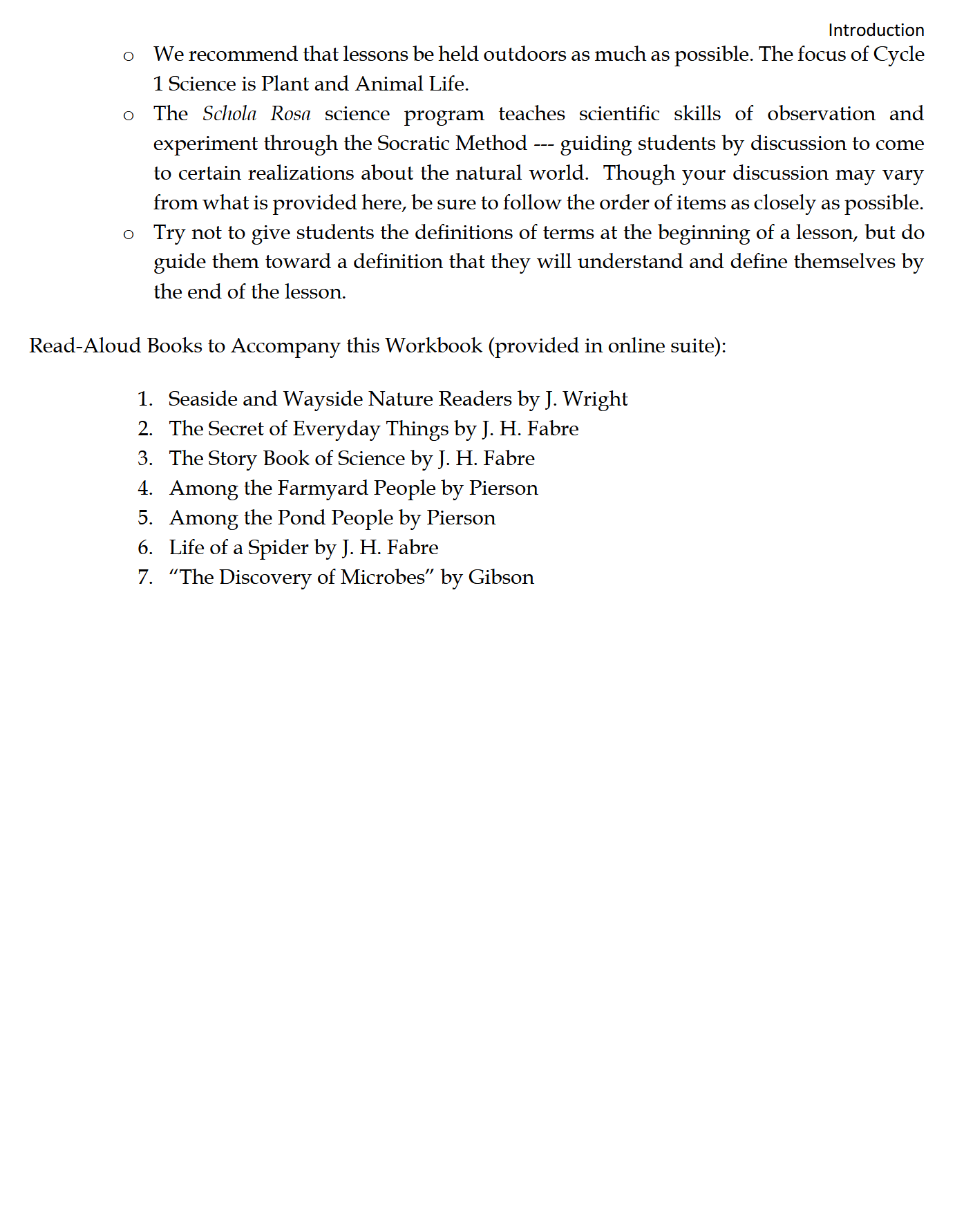 Science 4-6: Plant and Animal Life: Schola Rosa Cycle 1