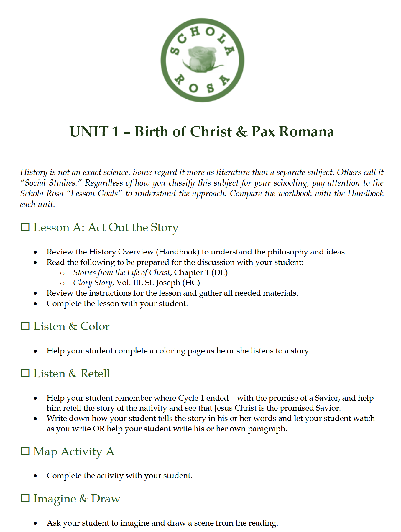 History 2-3: The Christian Age - Schola Rosa Cycle 2