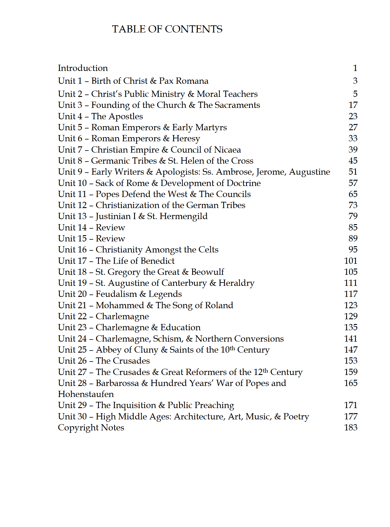 History K-1: The Christian Age: Schola Rosa Cycle 2