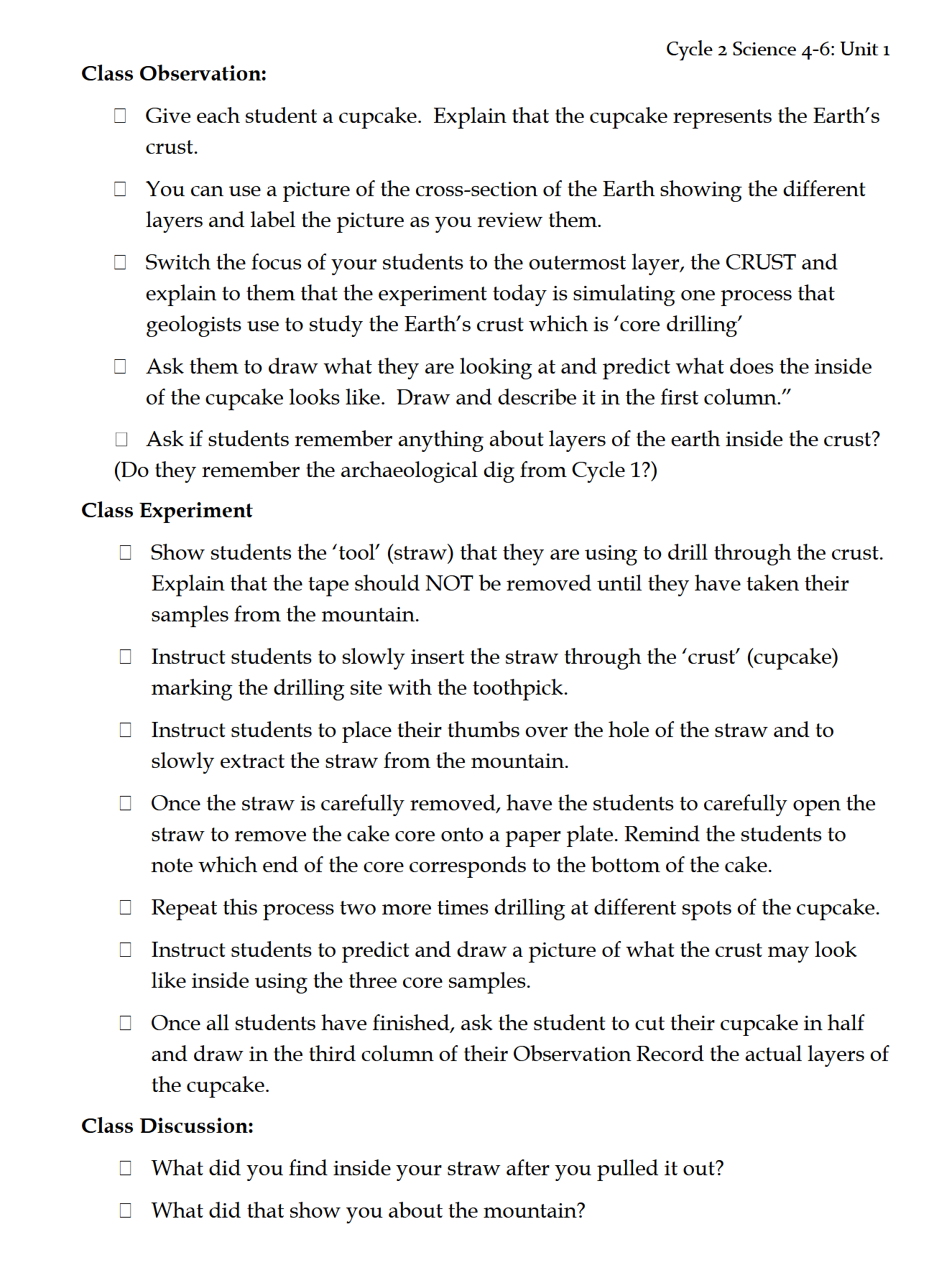 Science 4-6: Earth Science: Schola Rosa Cycle 2