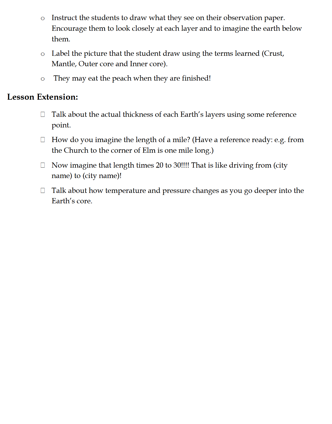 Science K-1: Earth Science: Schola Rosa Cycle 2