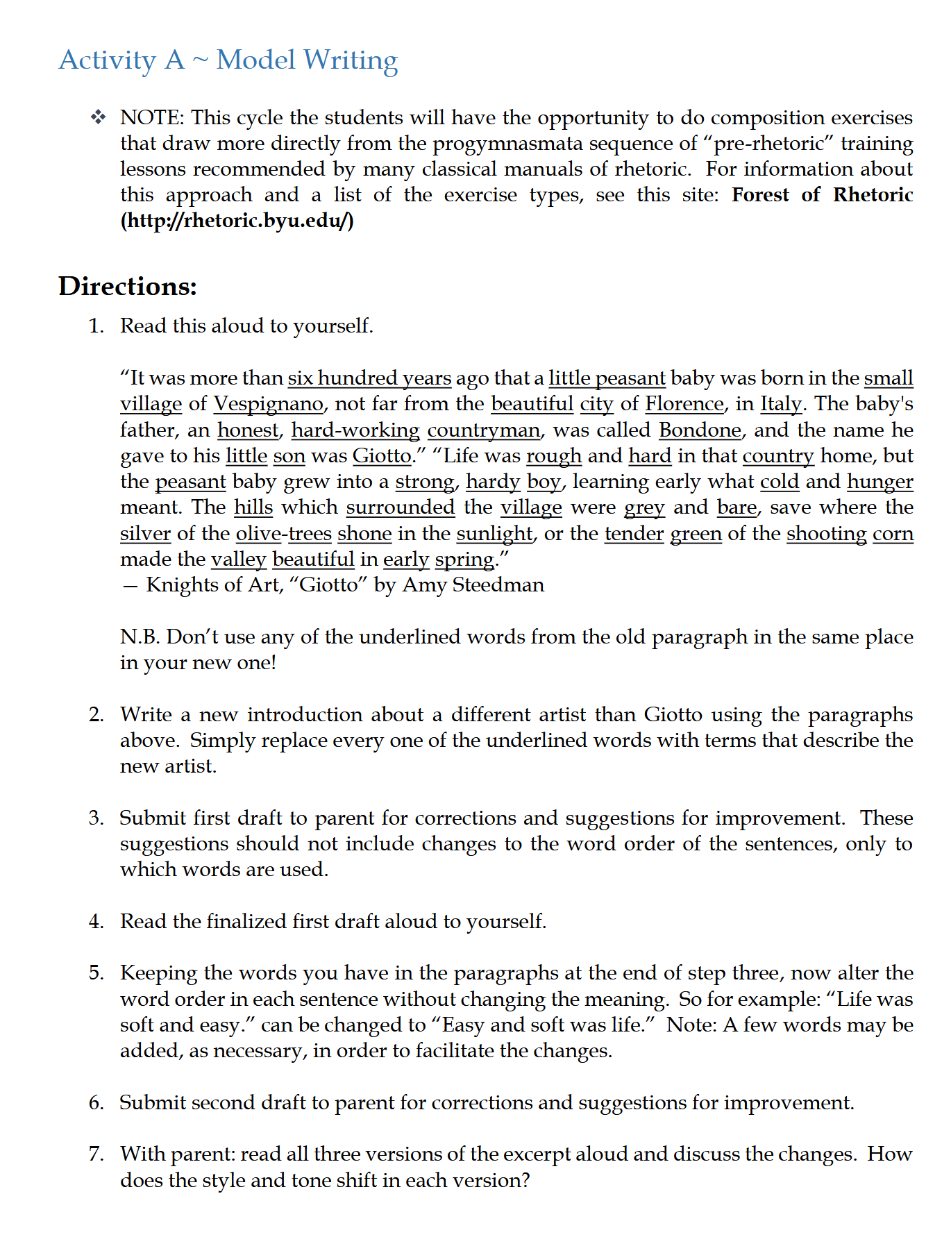 History 4-6: Modern Times: Schola Rosa Cycle 3