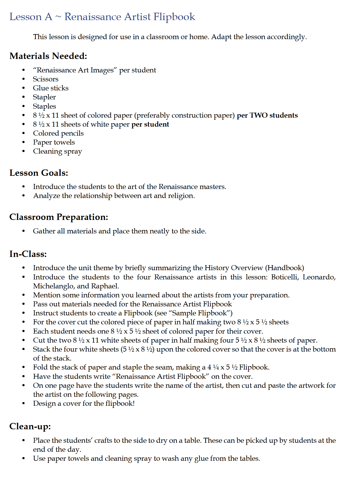 History K-1: Modern Times: Schola Rosa Cycle 3