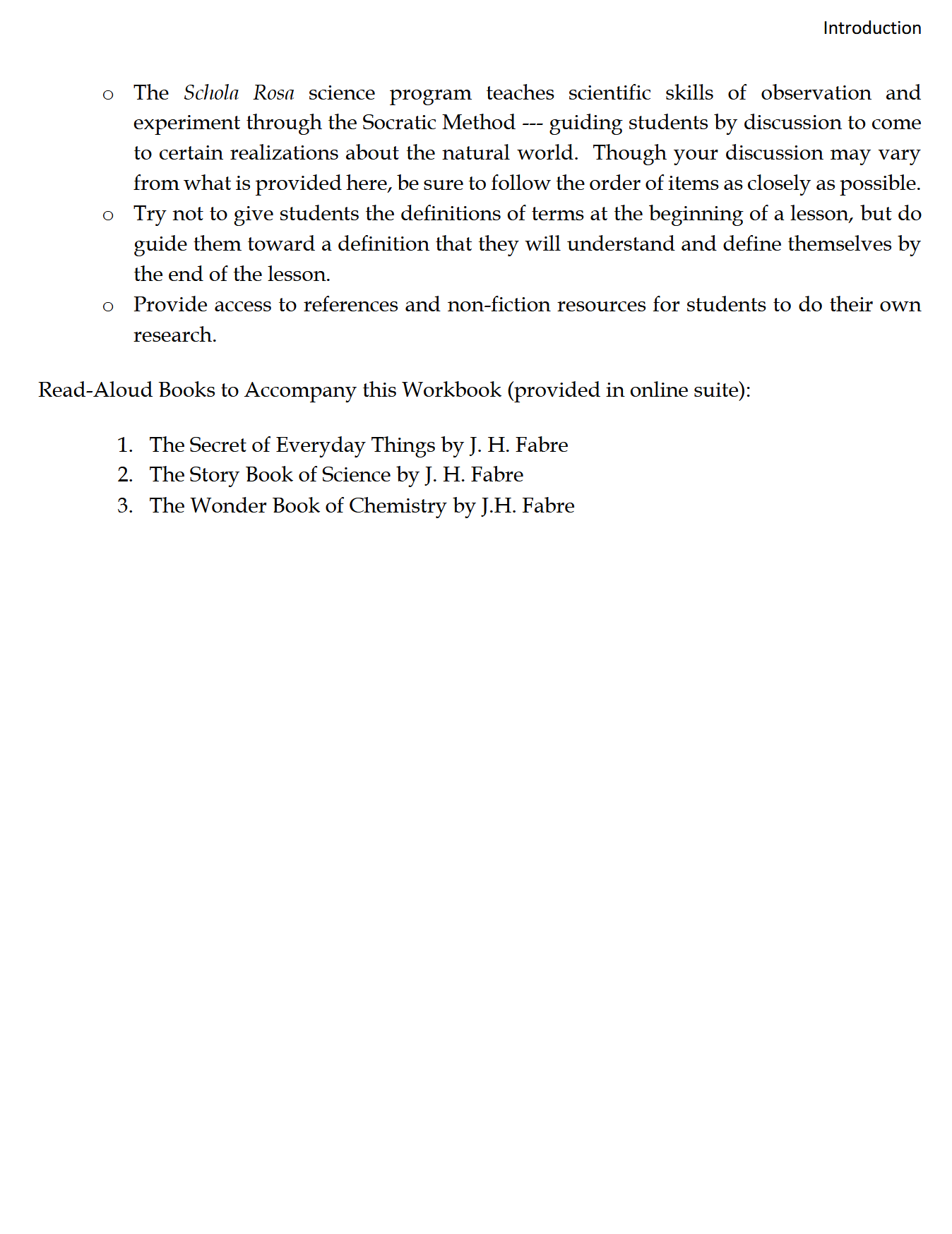 Science K-1: Chemistry and Physics: Schola Rosa Cycle 3