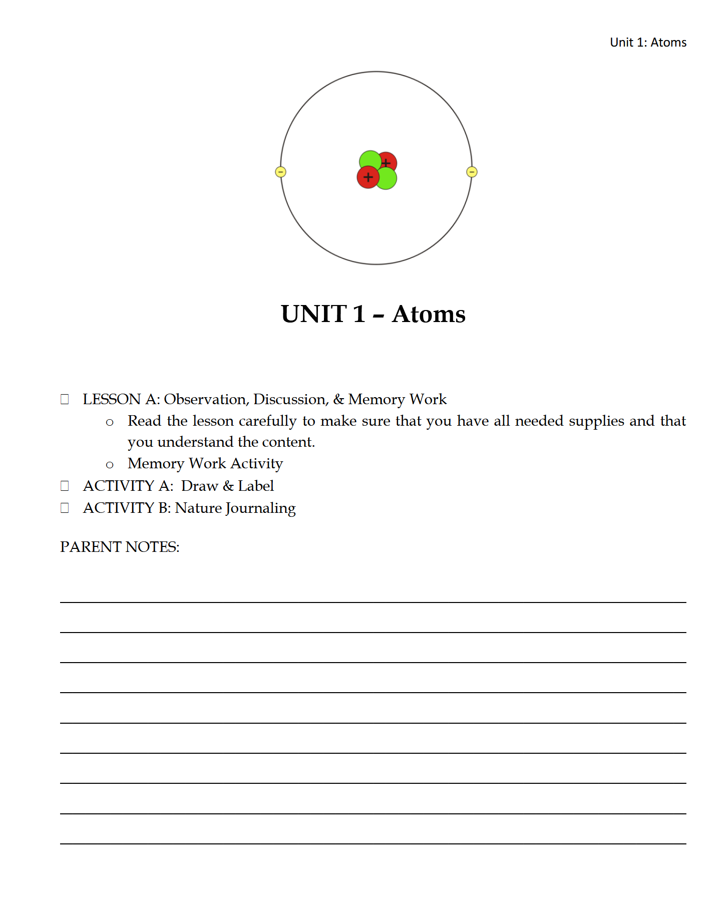 Science K-1: Chemistry and Physics: Schola Rosa Cycle 3