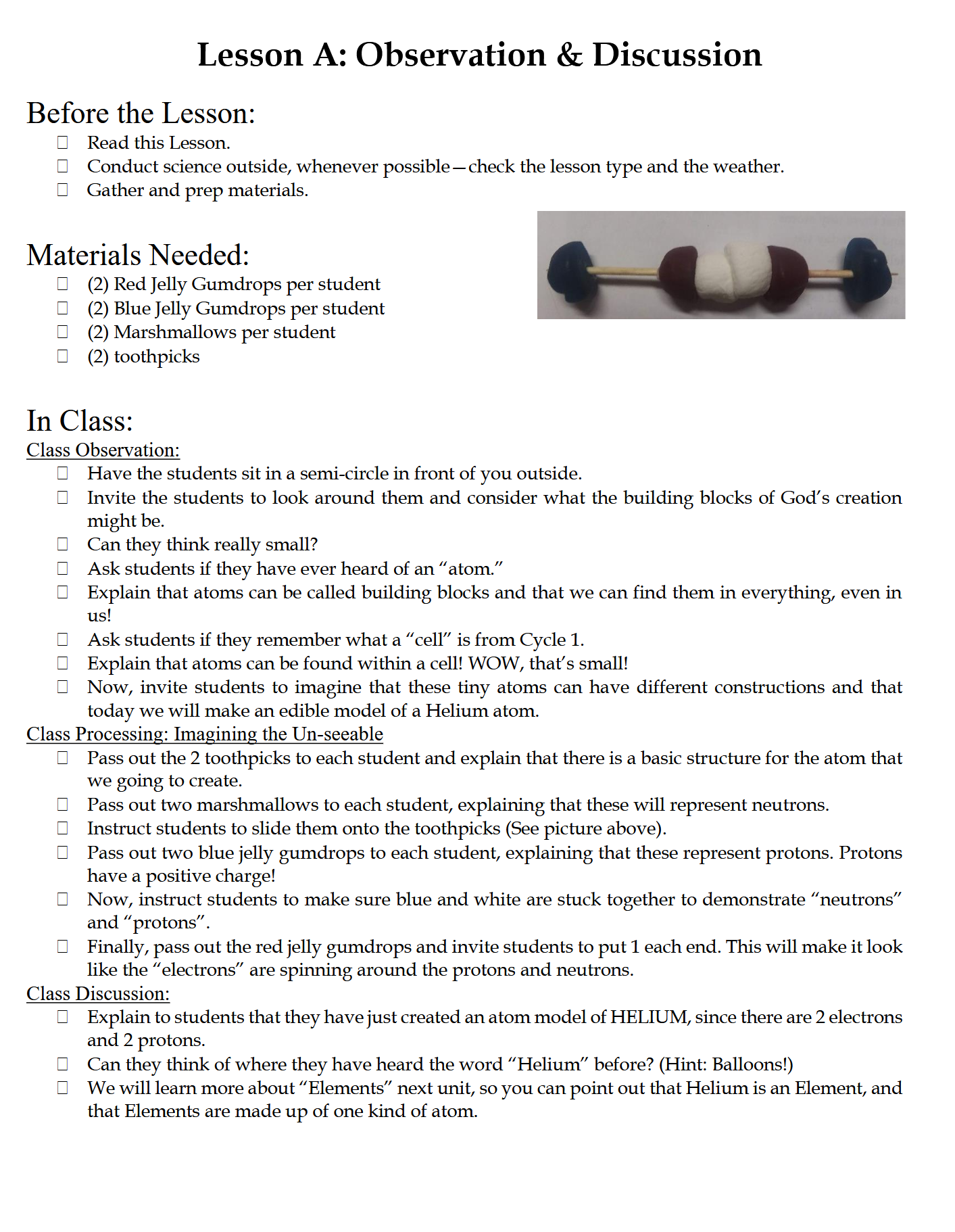 Science K-1: Chemistry and Physics: Schola Rosa Cycle 3