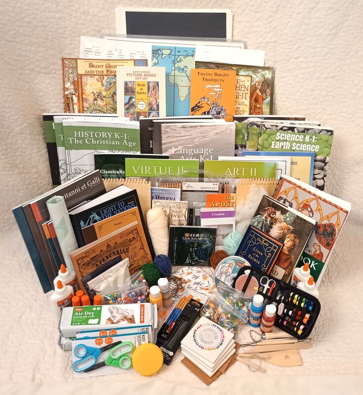 Schola Rosa K-6 - Complete Books and Materials Kit (No Math Books) - Cycle 2
