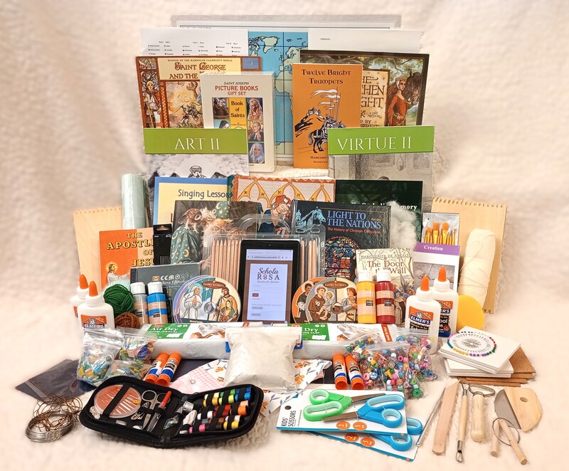 Schola Rosa K-6 - Subscription and Family Books with Art Kit - Cycle 2