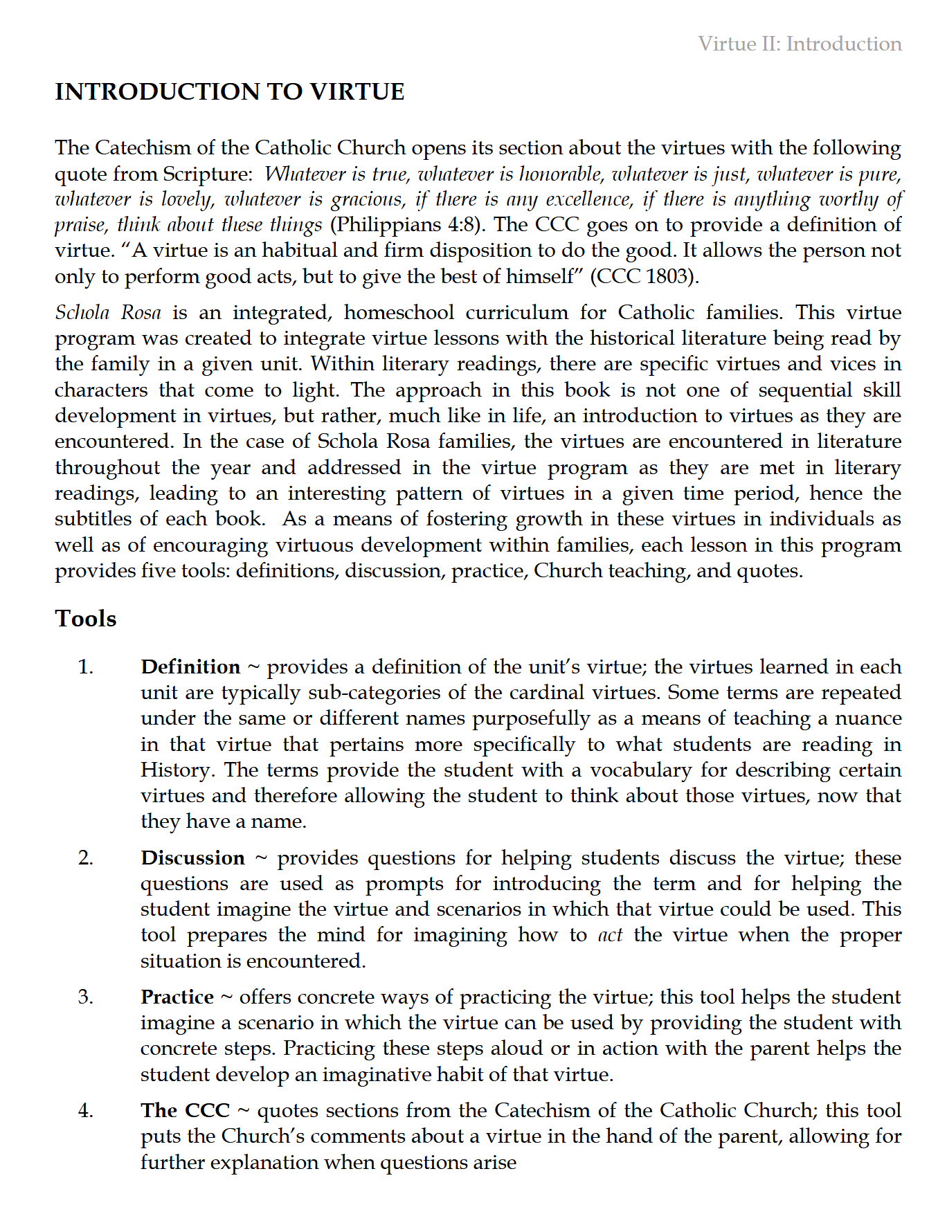 Virtue II: Adding the Theological Virtues (K-6)