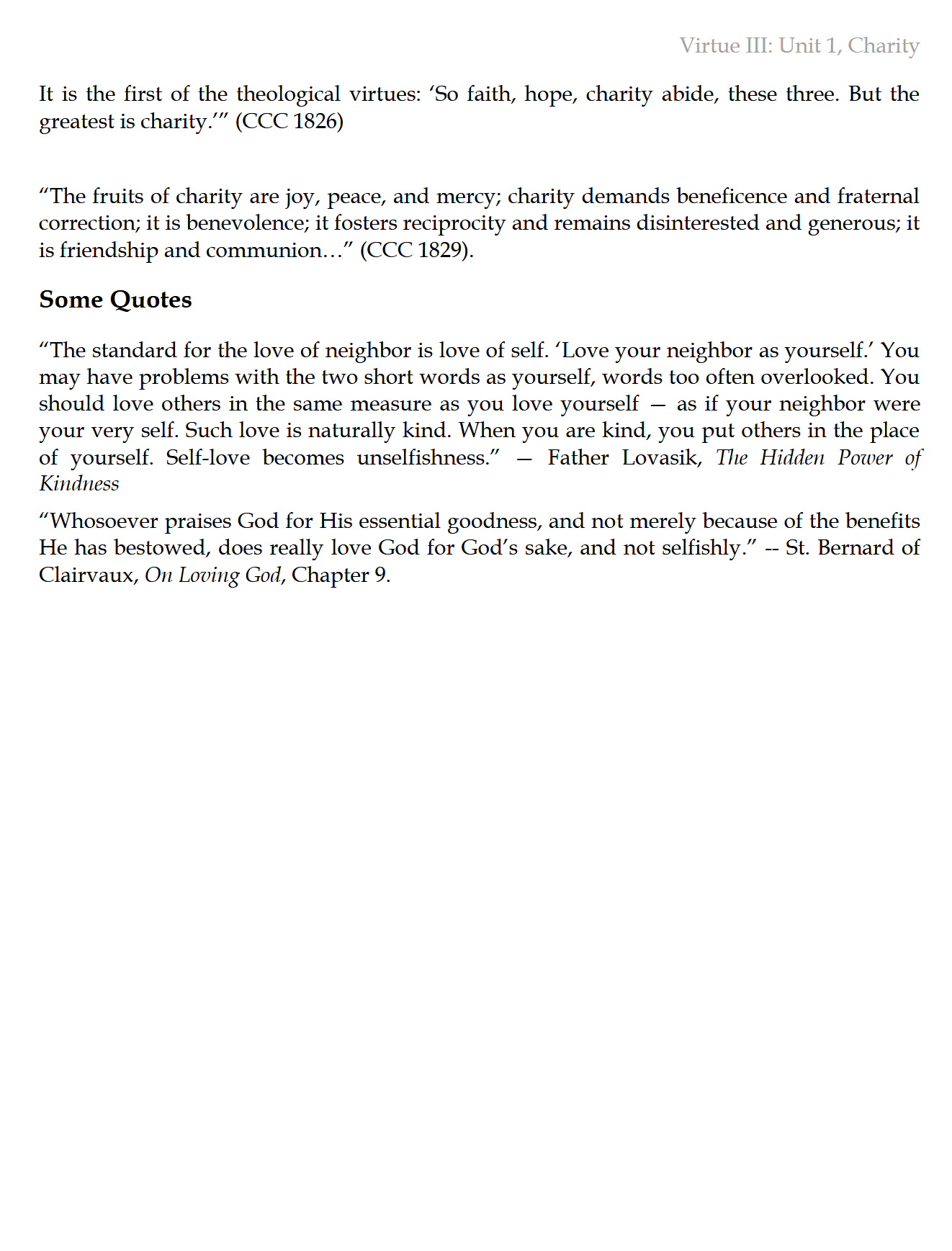 Virtue III: Reinforcing the Cardinal and Theological Virtues (K-6)
