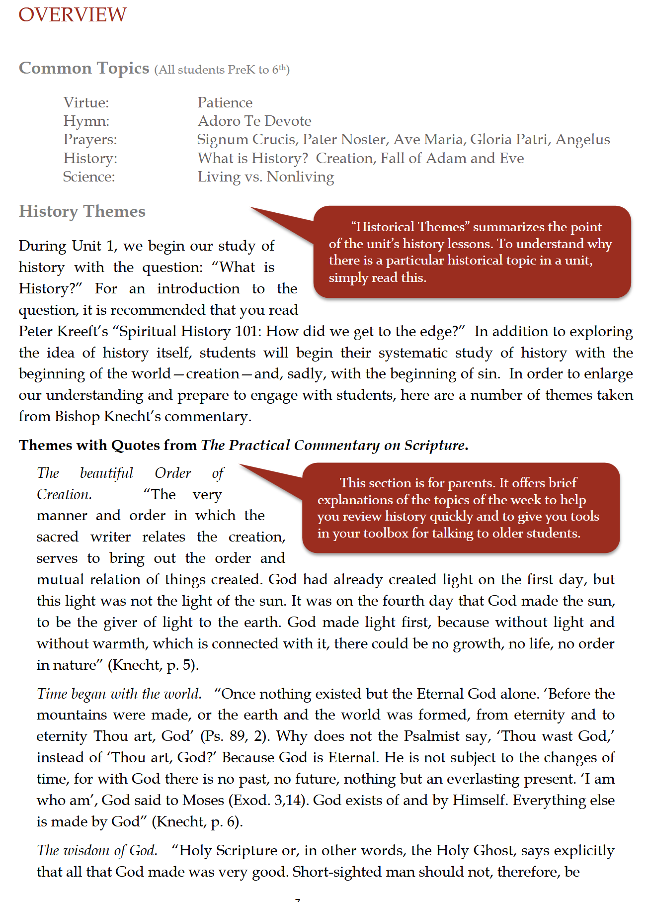 Schola Rosa Handbook (K-6th): Cycle 1