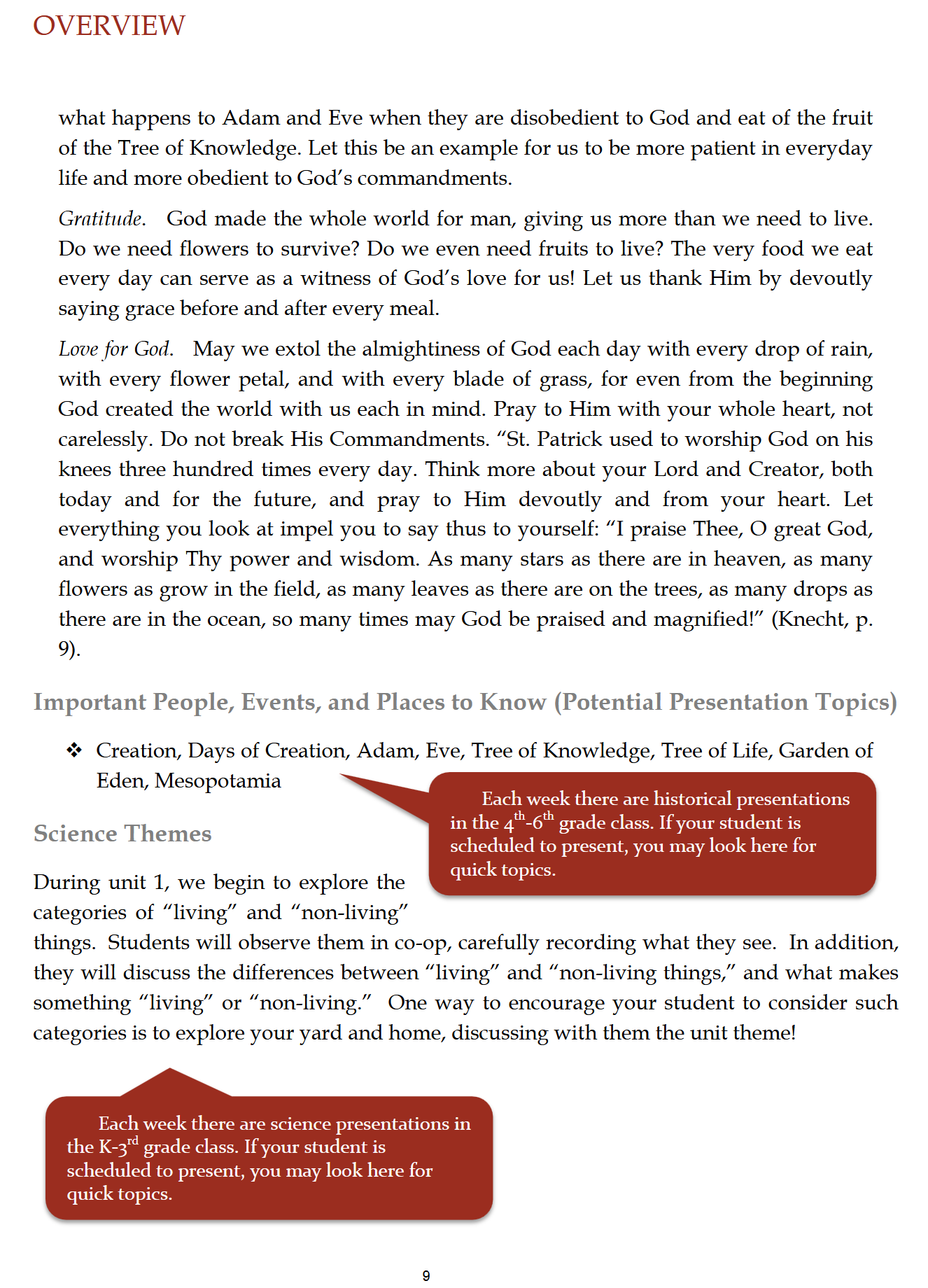 Schola Rosa Handbook (K-6th): Cycle 1