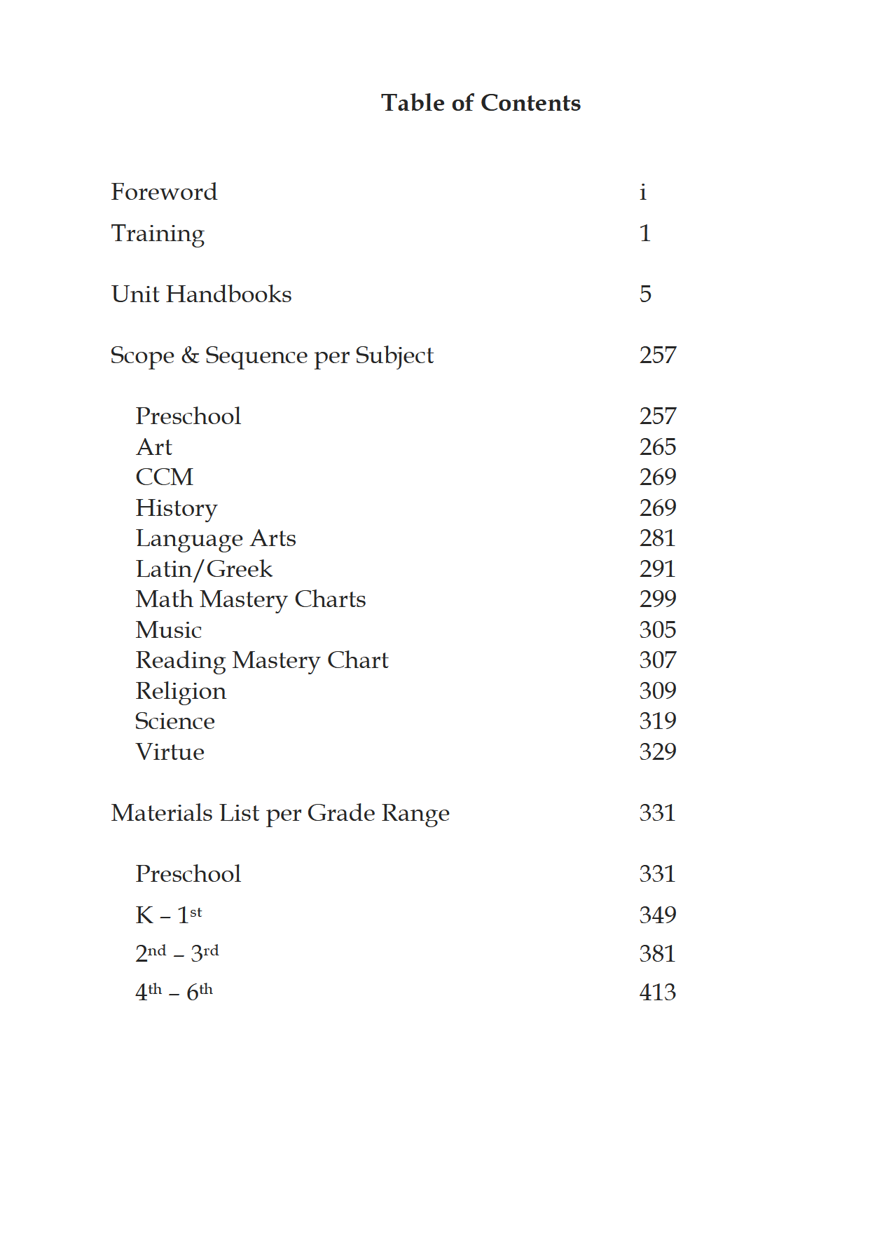Schola Rosa Handbook (K-6th): Cycle 2