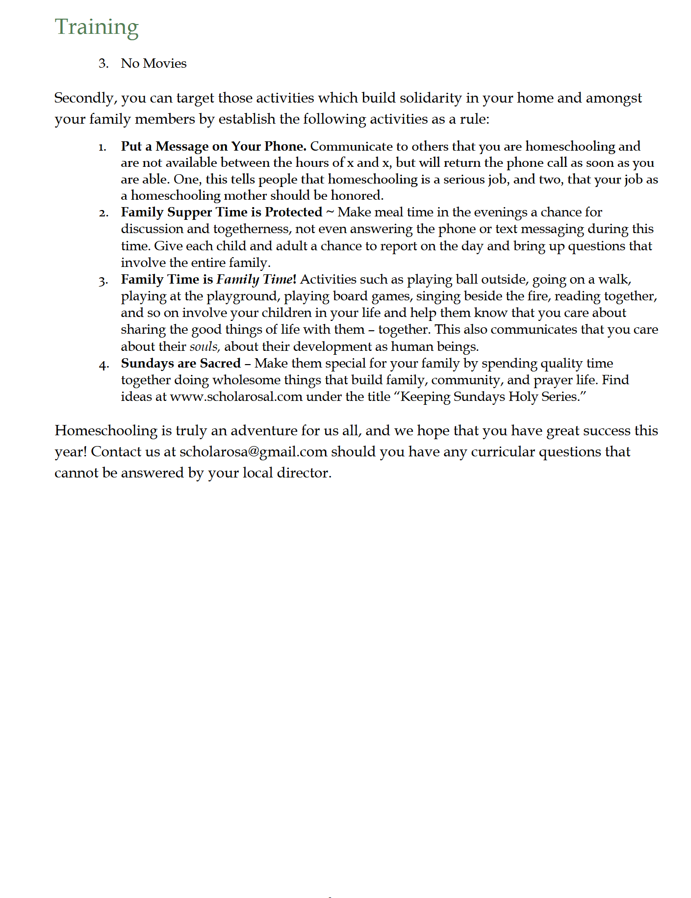 Schola Rosa Handbook (K-6th): Cycle 2