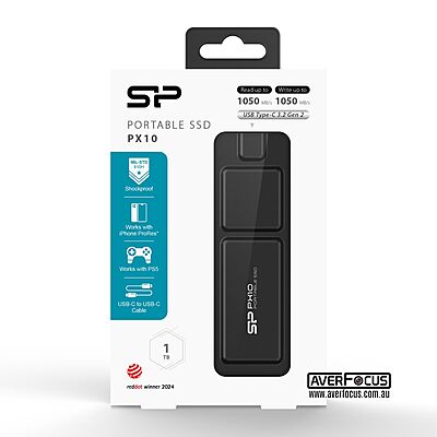 Silicon Power PX10  Portable SSD, 1TB, Black